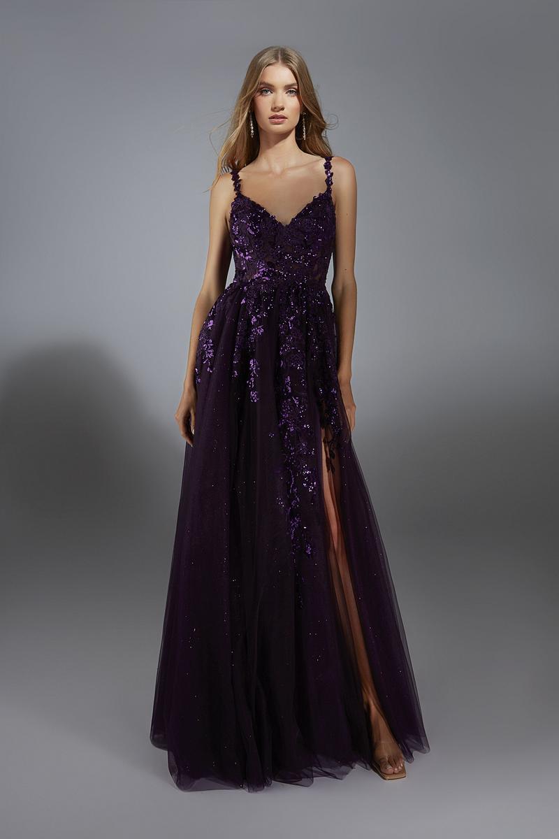 Alyce Prom Dress 61891 - Black Plum