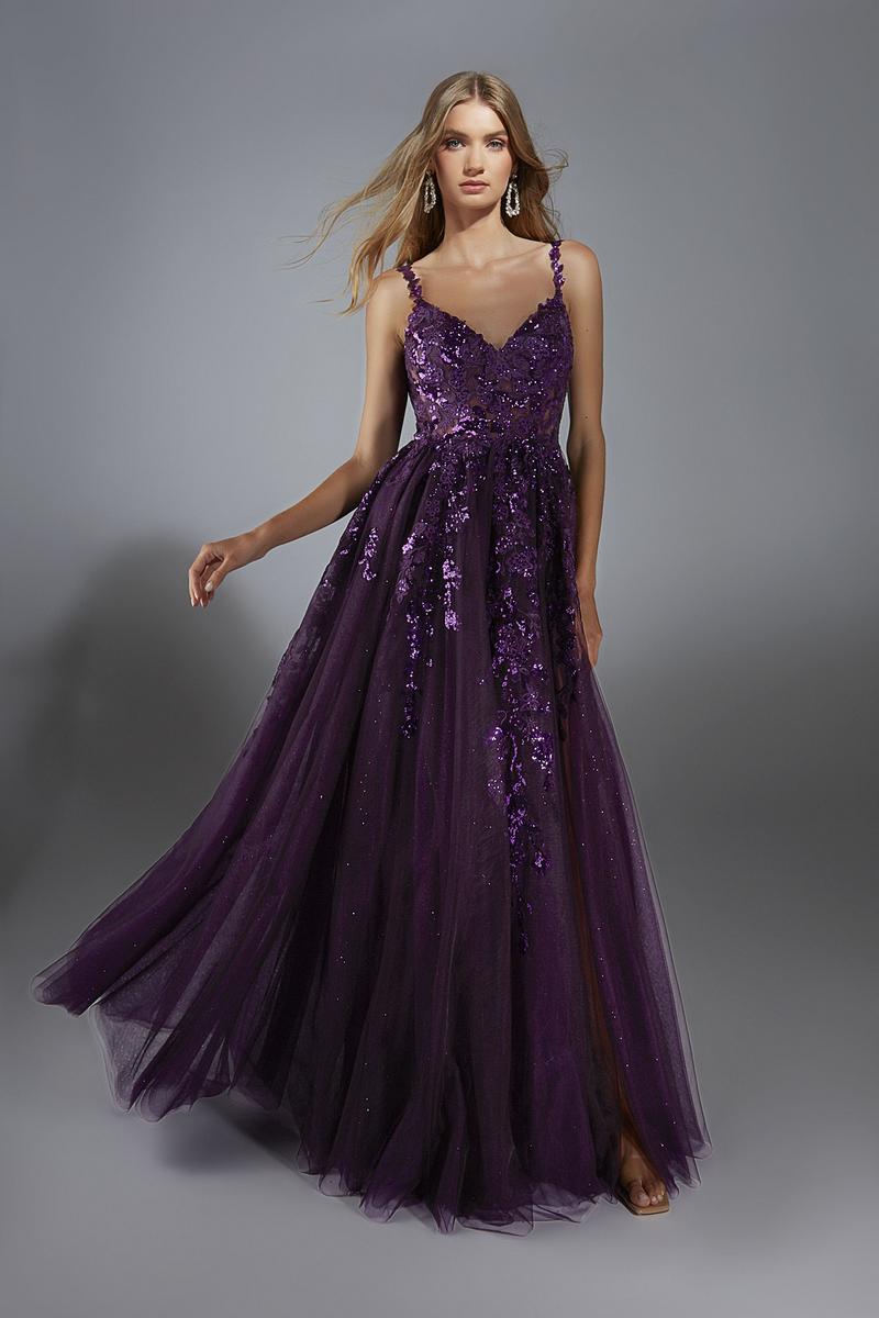 Alyce Prom Dress 61891 - Black Plum