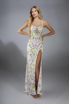 Alyce Prom Dress 61905 - Ivory/Multi