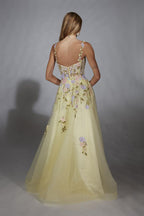 Alyce Prom Dress 61909 - Light Yellow/Multi