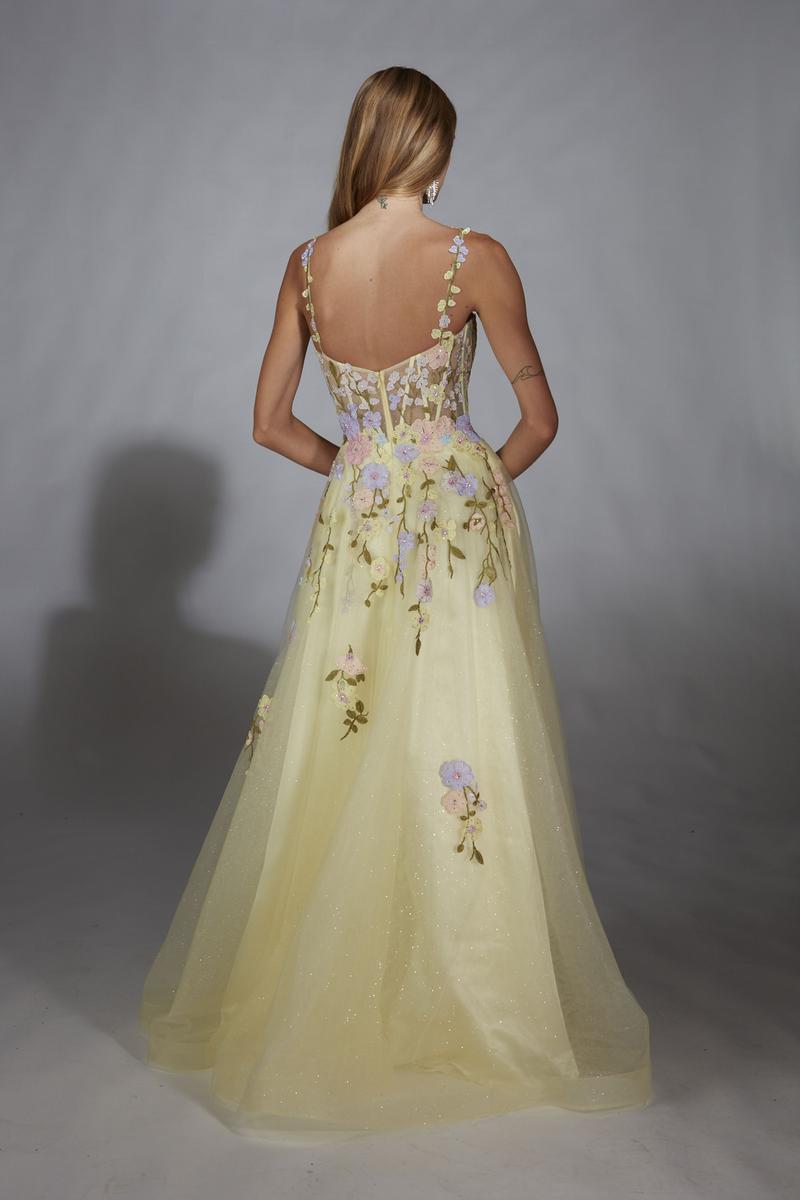 Alyce Prom Dress 61909 - Light Yellow/Multi