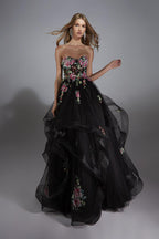Alyce Prom Dress 61914 - Black/Multi