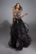 Alyce Prom Dress 61914 - Black/Multi