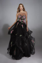 Alyce Prom Dress 61914 - Black/Multi