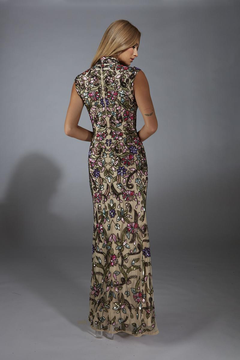 Alyce Prom Dress 61918 - Champagne/Multi