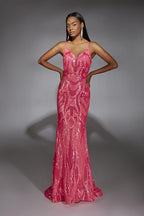 Alyce Prom Dress 61930 - Hot Pink