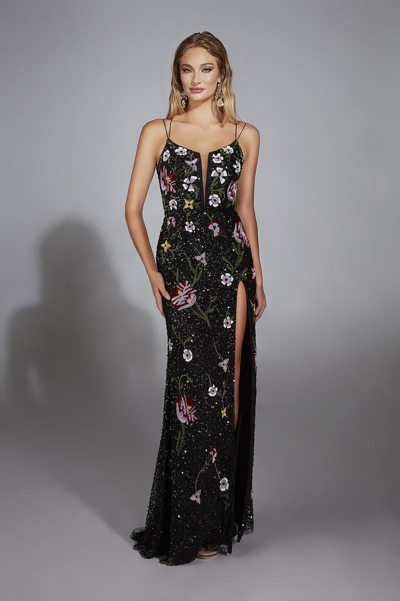 Alyce Prom Dress 61945 - Black/Multi