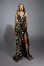 Alyce Prom Dress 61975 - Black/Gold