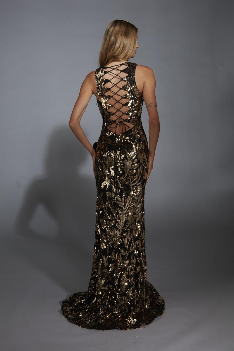 Alyce Prom Dress 61975 - Black/Gold