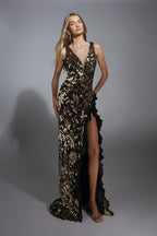 Alyce Prom Dress 61975 - Black/Gold