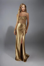 Alyce Prom Dress 61976 - Gold