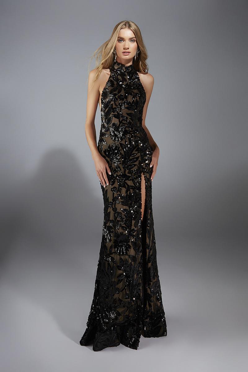 Alyce Prom Dress 61979 - Black/Mocha