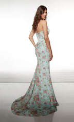 Alyce Prom Dress 61992 - Blue-White