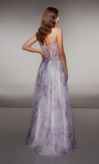 Alyce Prom Dress 61994 - Lilac-white