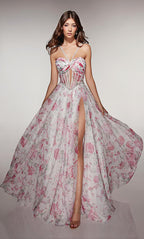 Alyce Prom Dress 61994 - Pink-white
