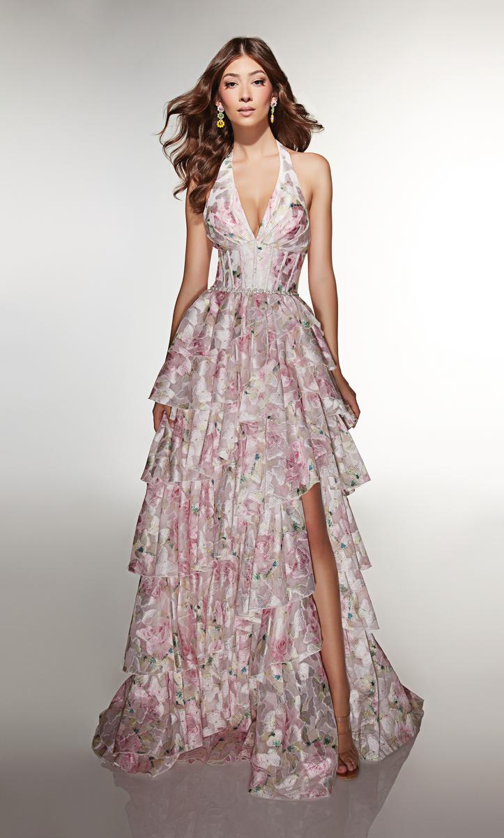 Alyce Prom Dress 61996 - Pink-White