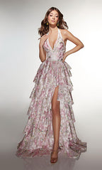 Alyce Prom Dress 61996 - Pink-White