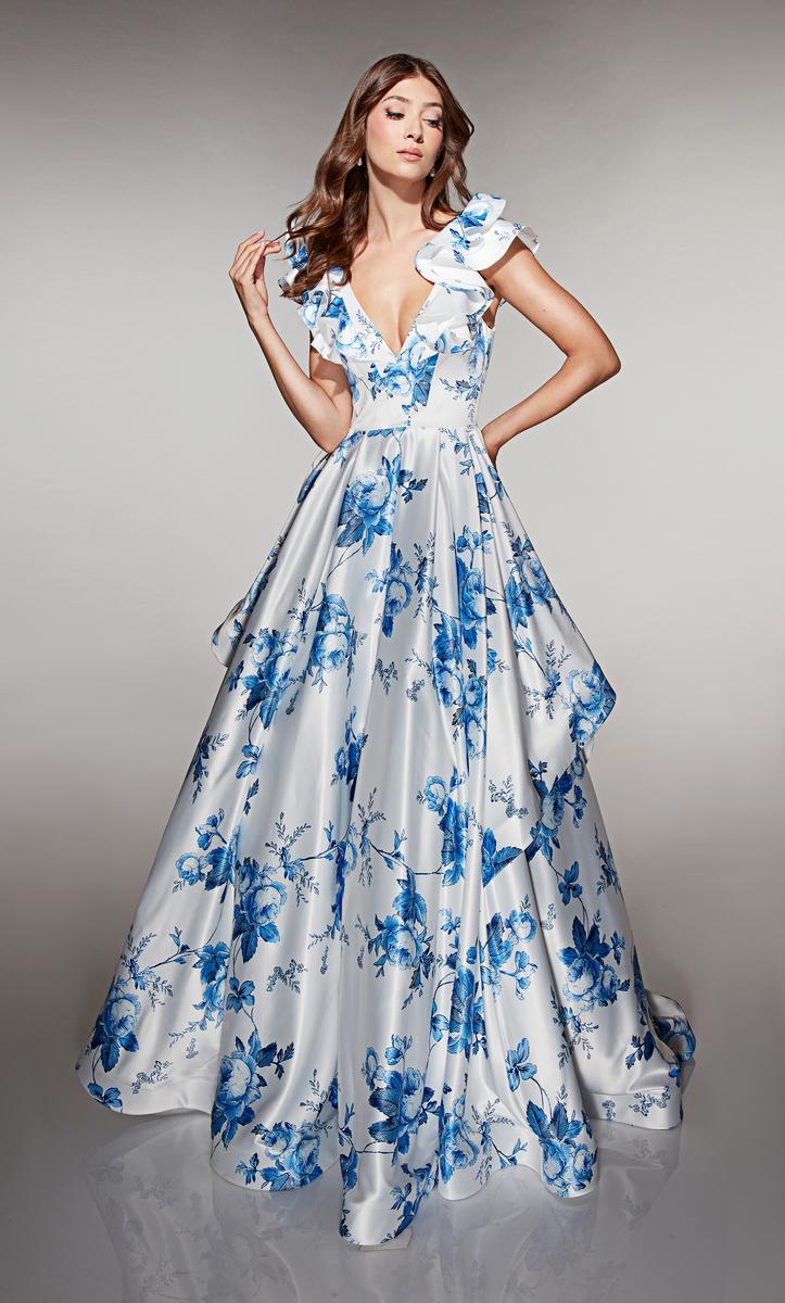 Alyce Paris Prom 62001 - Blue-white