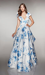 Alyce Paris Prom 62001 - Blue-White