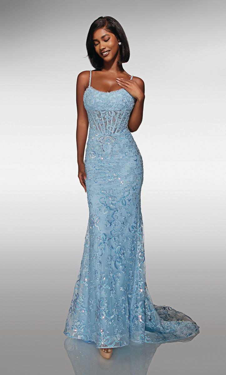 Alyce Paris Prom 62017 - Glacier Blue-White