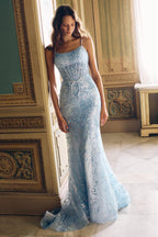 Alyce Paris Prom 62017 - Glacier Blue-White