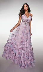 Alyce Prom Dress 62028 - Lilac-White