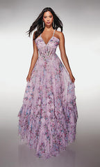 Alyce Prom Dress 62028 - Pink-Multi