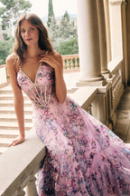 Alyce Prom Dress 62028 - Pink-Multi