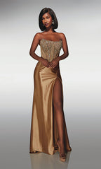 Alyce Prom Dress 62034 - Gold