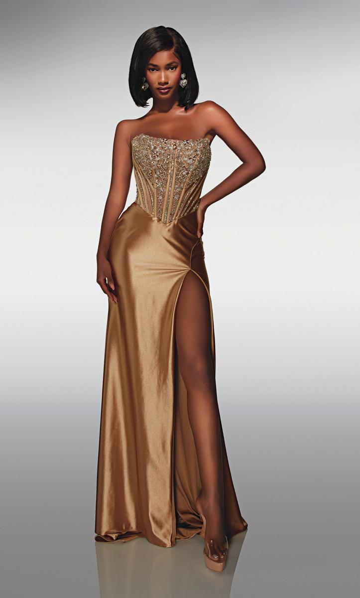 Alyce Prom Dress 62034 - Gold