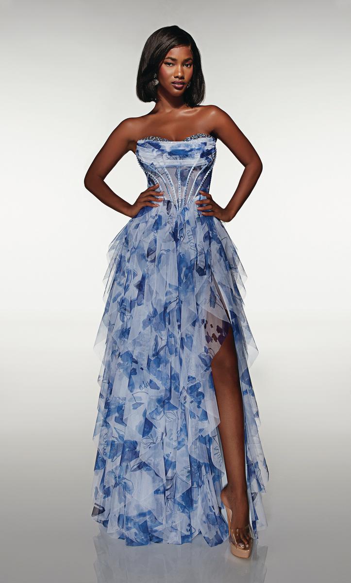 Alyce Prom Dress 62041 - Blue-print