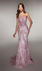 Alyce Prom Dress 62049 - Pink-white