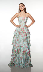 Alyce Prom Dress 62066 - Blue-White