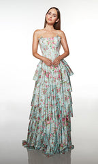 Alyce Prom Dress 62066 - Blue-White