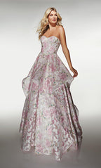 Alyce Prom Dress 62071 - Pink-White
