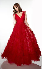 Alyce Prom Dress 62079 - Red Velvet