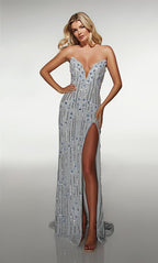 Alyce Prom Dress 62086 - Silver