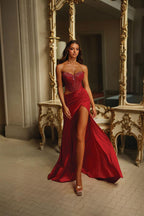 Alyce Prom Dress 62087 - Red Solid