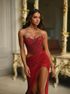 Alyce Prom Dress 62087 - Red Solid