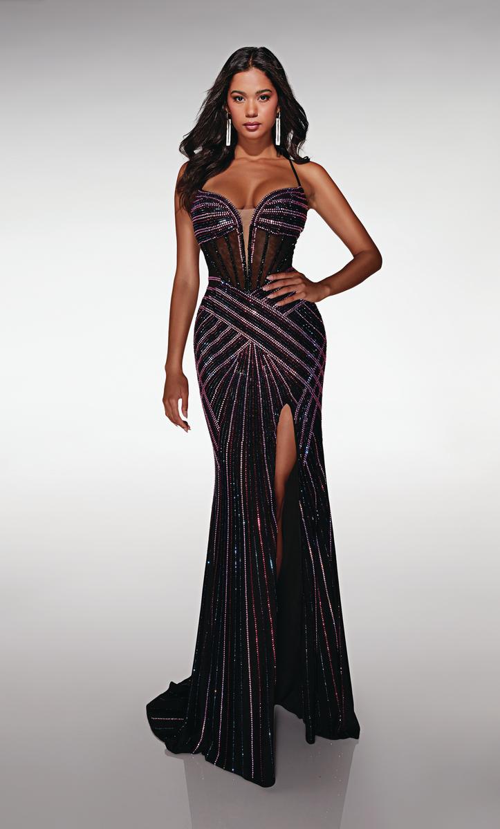Alyce Paris Prom 62100 - Black-Fuchsia