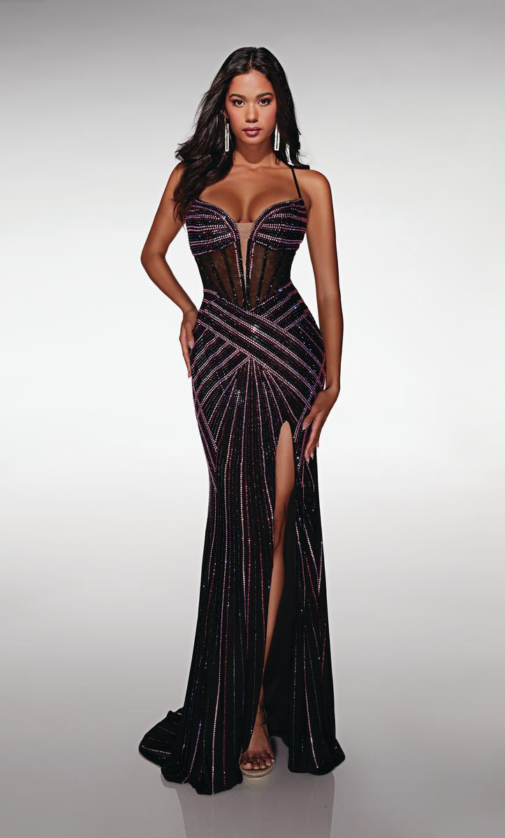 Alyce Paris Prom 62100 - Black-Fuchsia