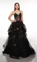 Alyce Prom Dress 62108 - Black-Multi
