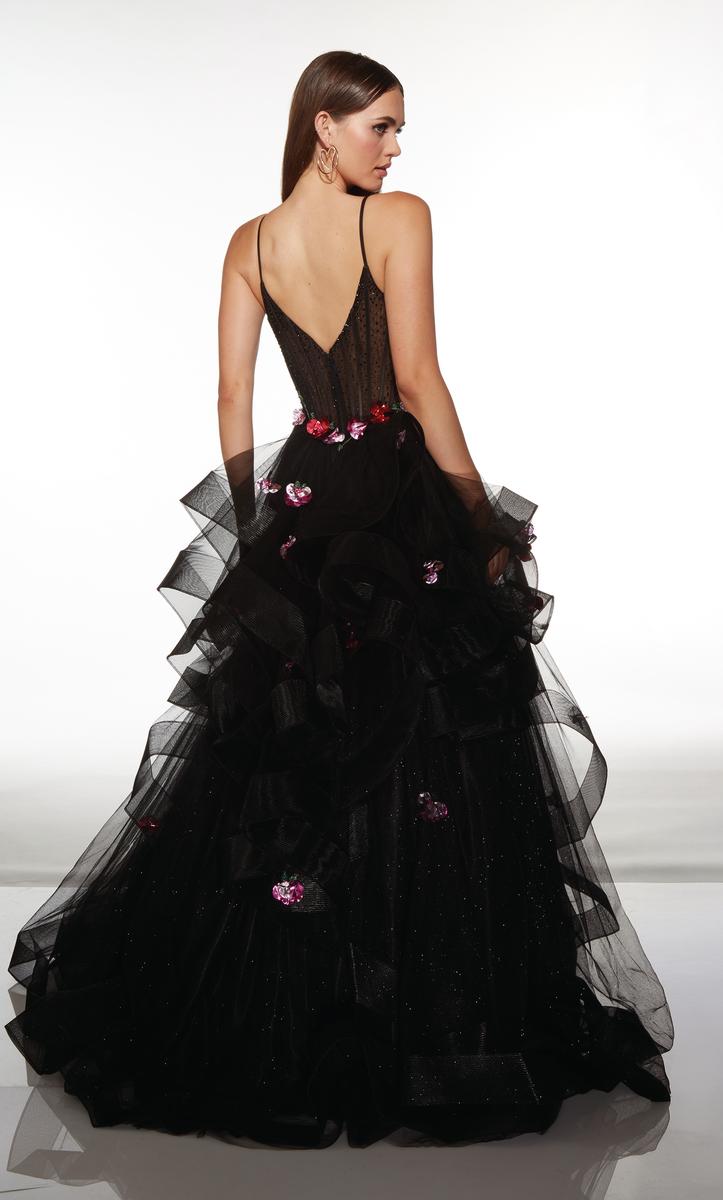 Alyce Prom Dress 62108 - Black-Multi