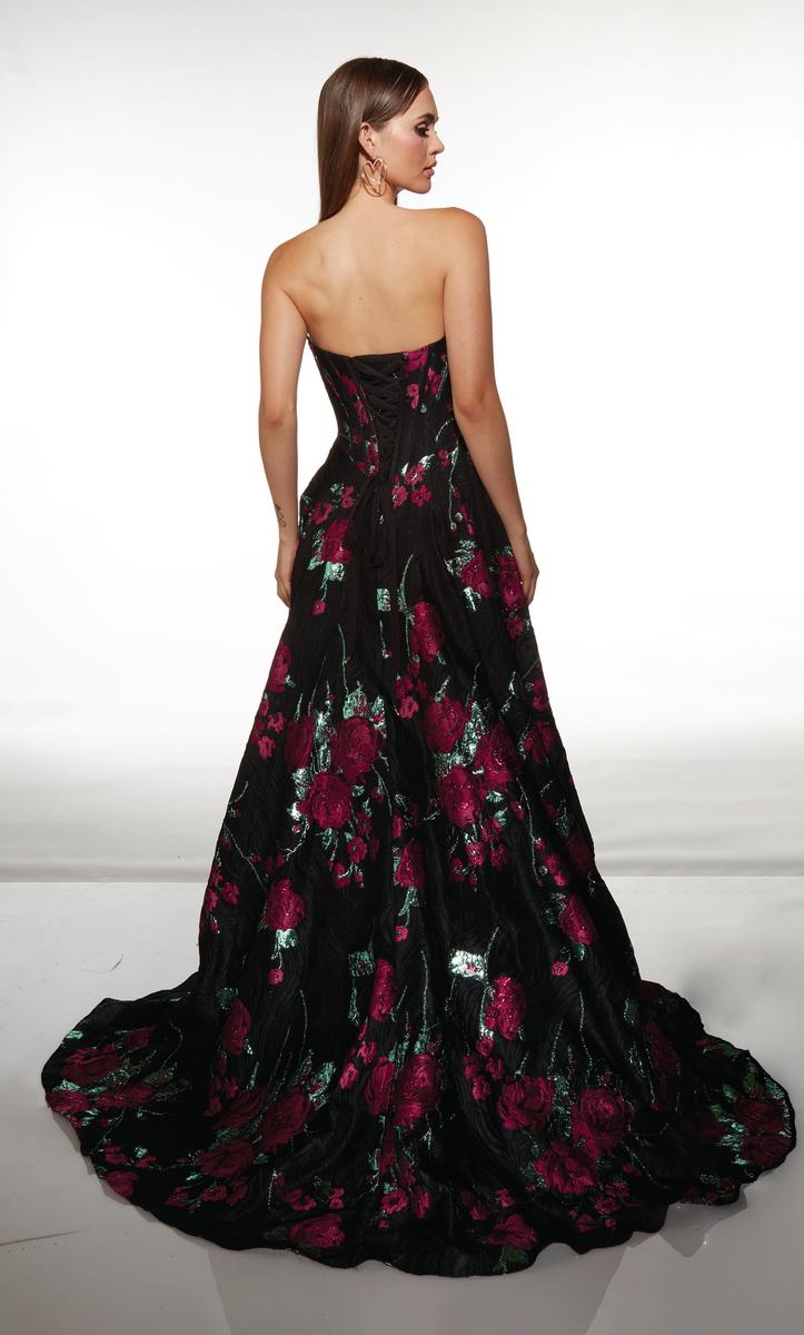 Alyce Prom Dress 62109 - Black-Magenta
