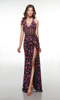Alyce Prom Dress 62116 - Black-Barbie Pink