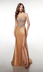 Alyce Prom Dress 62137 - Gold