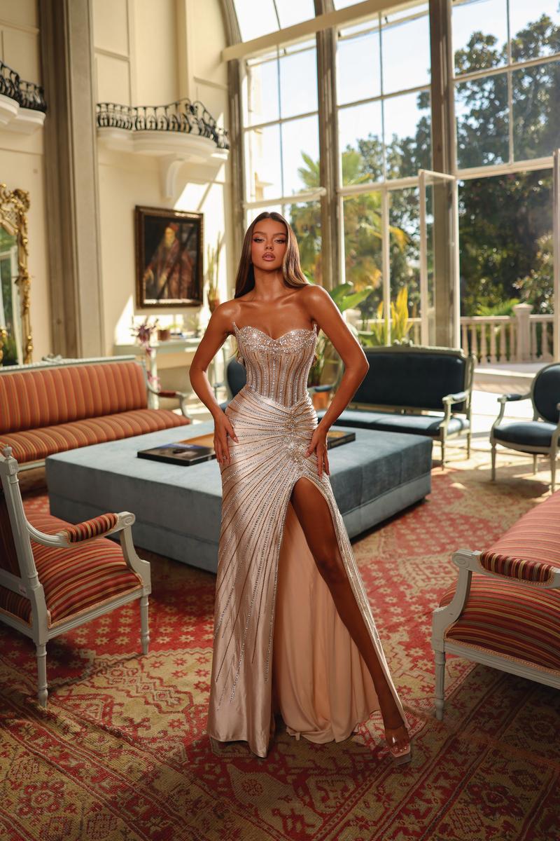 Alyce Prom Dress 62142 - Light Gold