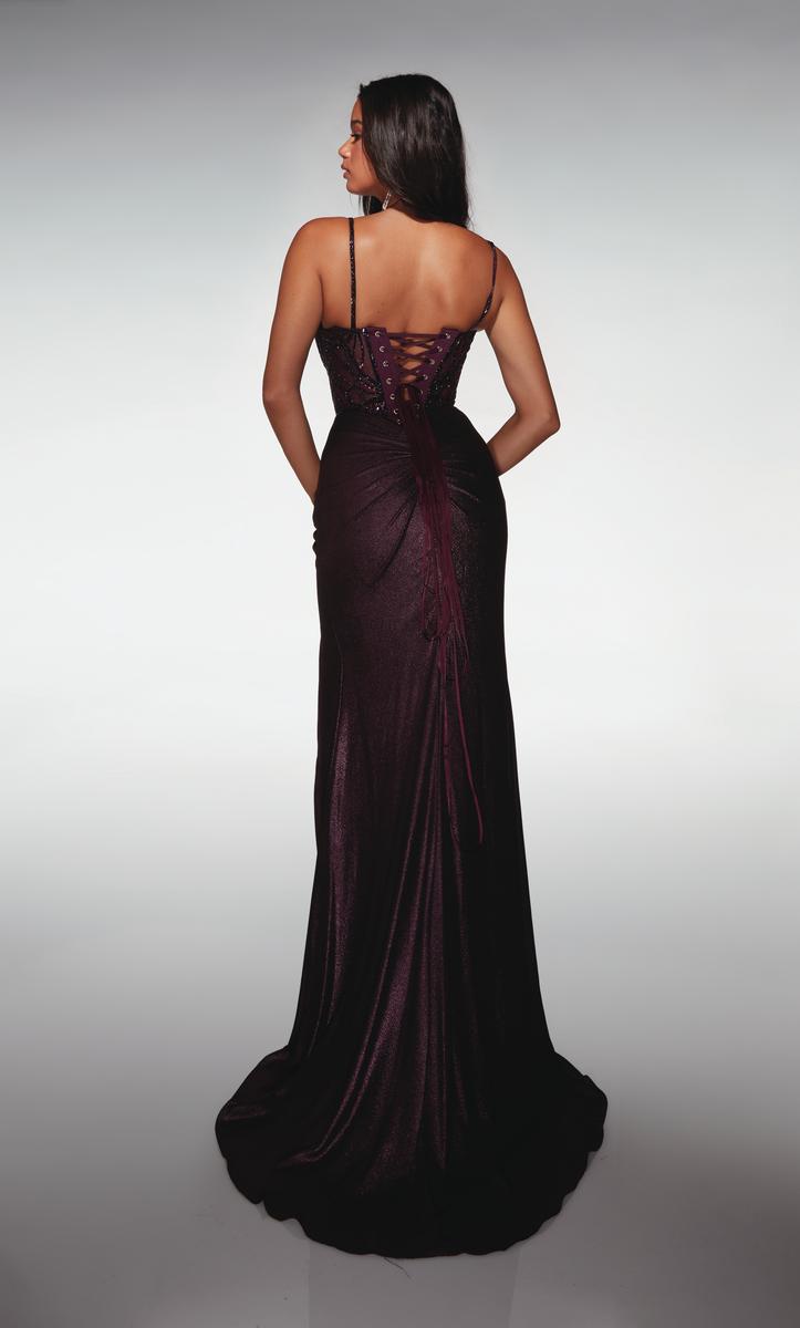 Alyce Prom Dress 62143 - Black Plum