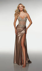 Alyce Prom Dress 62154 - Mocha