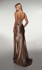 Alyce Prom Dress 62154 - Mocha